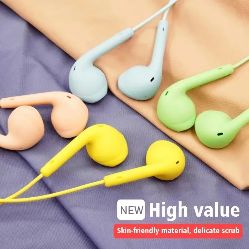Auriculares Macaron con Micrófono – 3.5mm, Cancelación de Ruido, 6 Colores