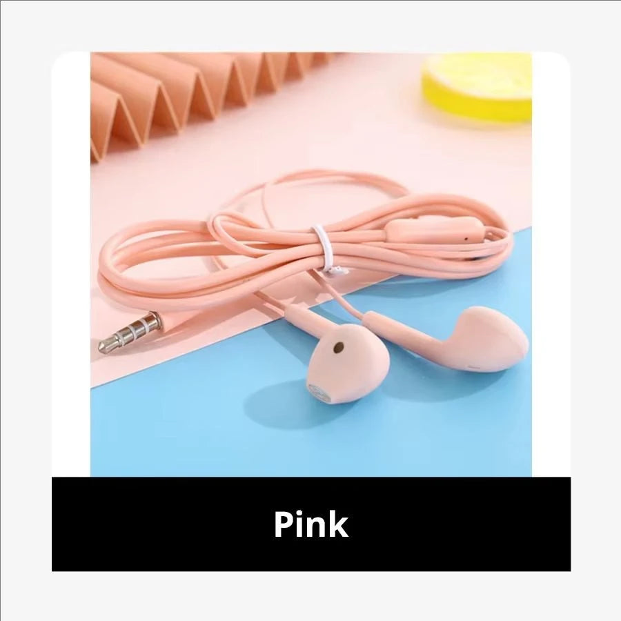 Auriculares Macaron con Micrófono – 3.5mm, Cancelación de Ruido, 6 Colores