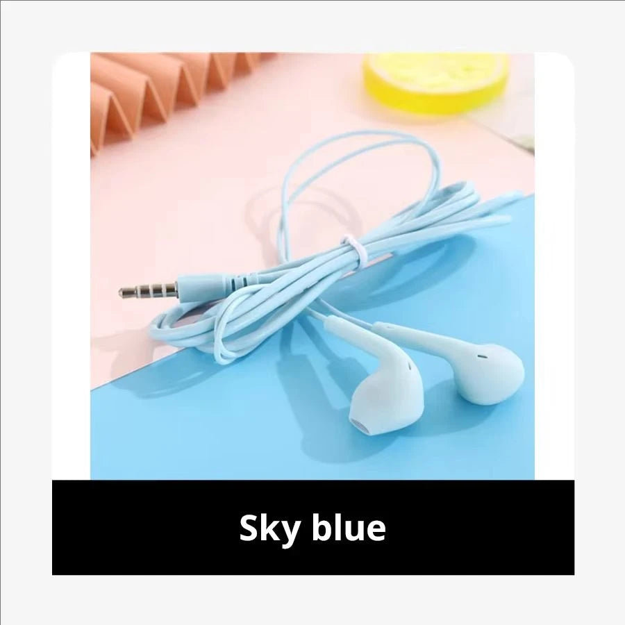 Auriculares Macaron con Micrófono – 3.5mm, Cancelación de Ruido, 6 Colores